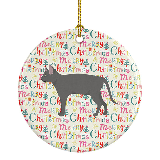 Buy this Russian Blue #2 Cat Christmas Ceramic Ornament