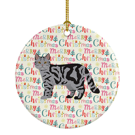Buy this Scottish Straight Cat Christmas Ceramic Ornament