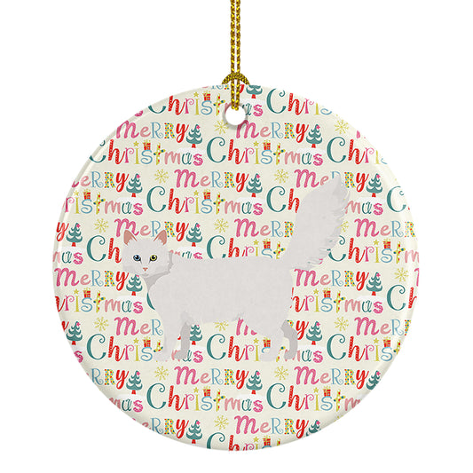 Buy this Turkish Angora Cat Christmas Ceramic Ornament