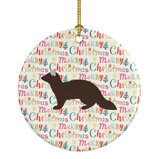 Buy this Sable Marten Christmas Ceramic Ornament