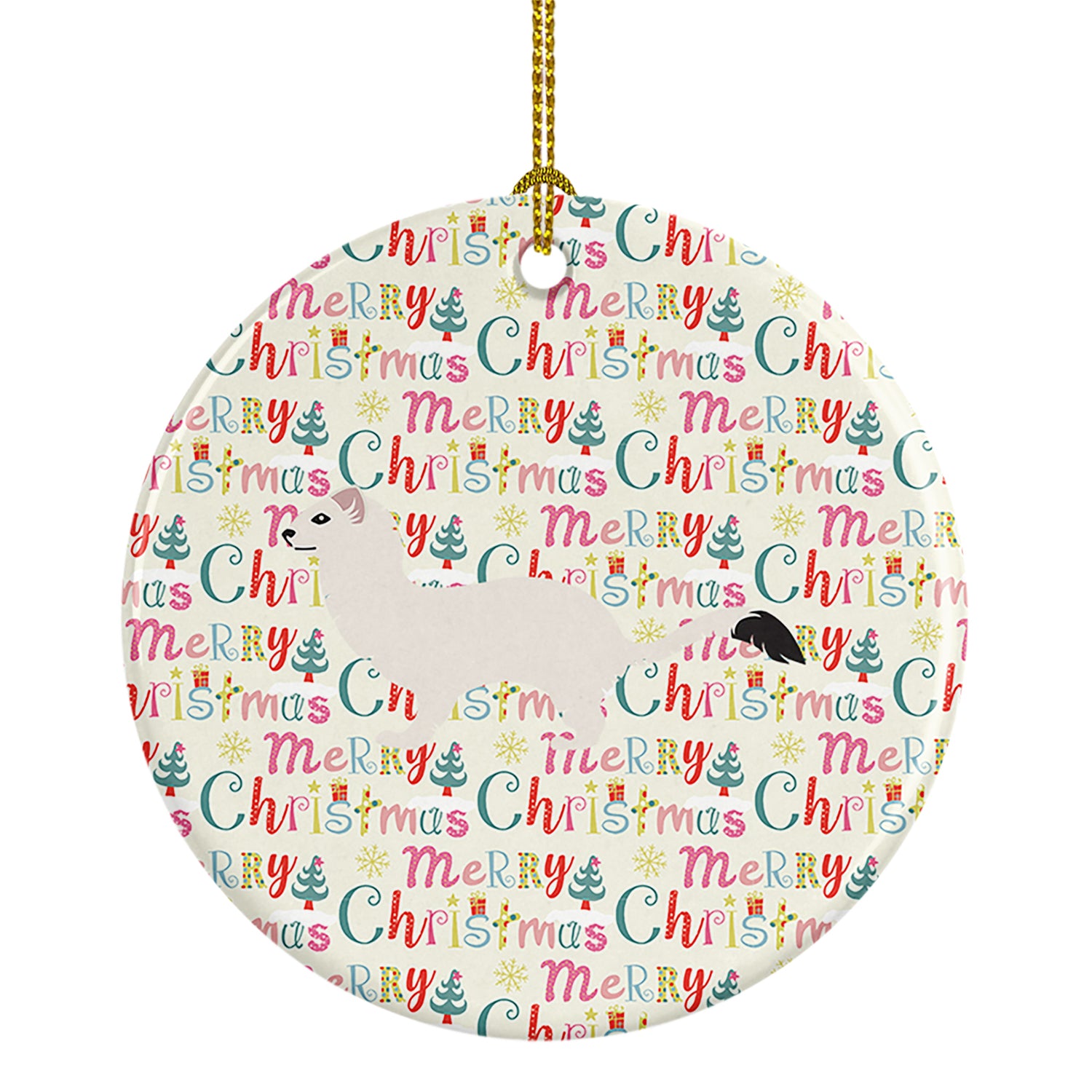 Buy this Stoat Short-tailed Weasel Christmas Ceramic Ornament