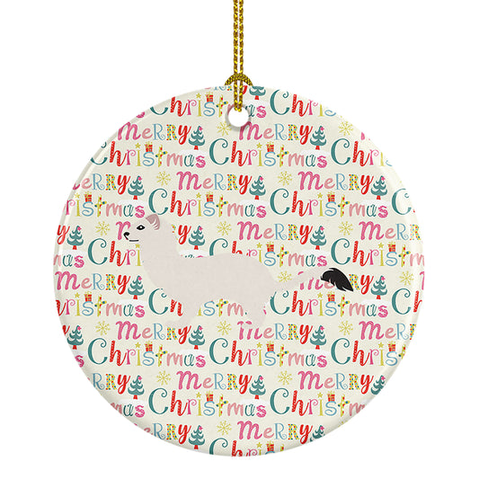 Buy this Stoat Short-tailed Weasel Christmas Ceramic Ornament