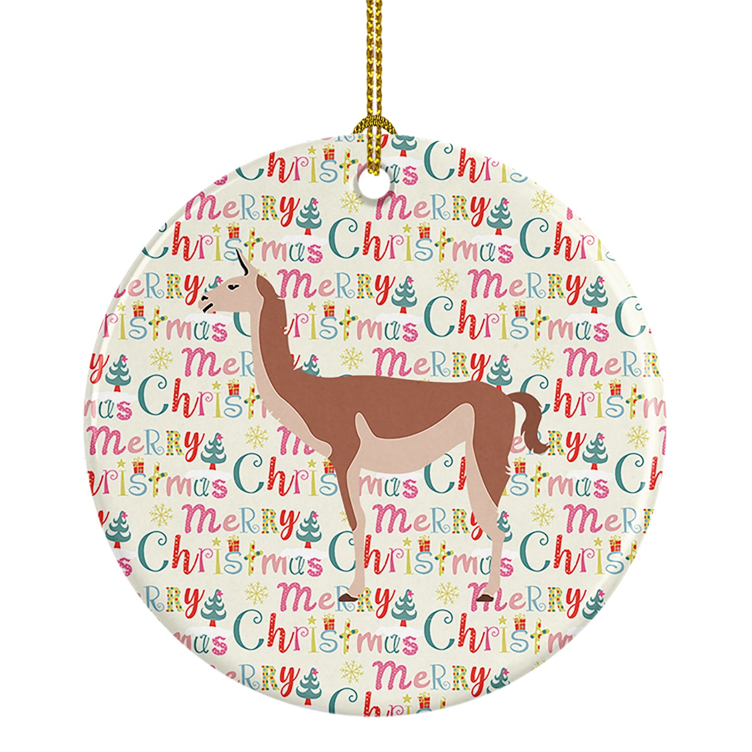 Buy this Guanaco Christmas Ceramic Ornament