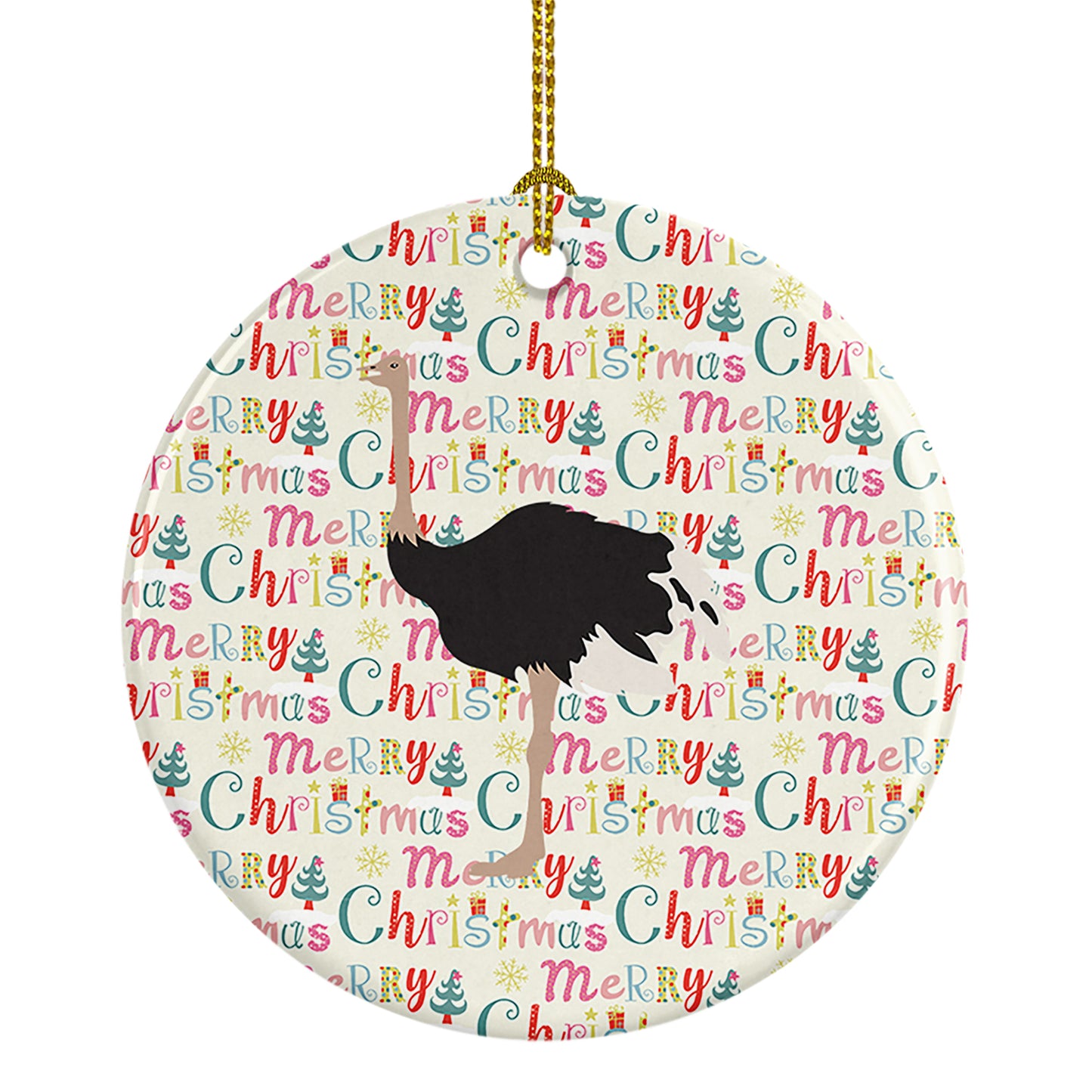 Buy this Common Ostrich Christmas Ceramic Ornament