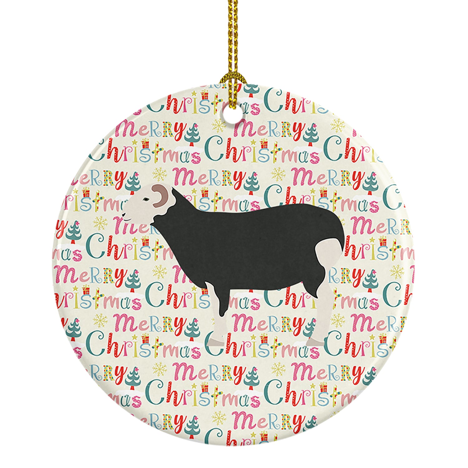 Buy this Herwick Sheep Christmas Ceramic Ornament