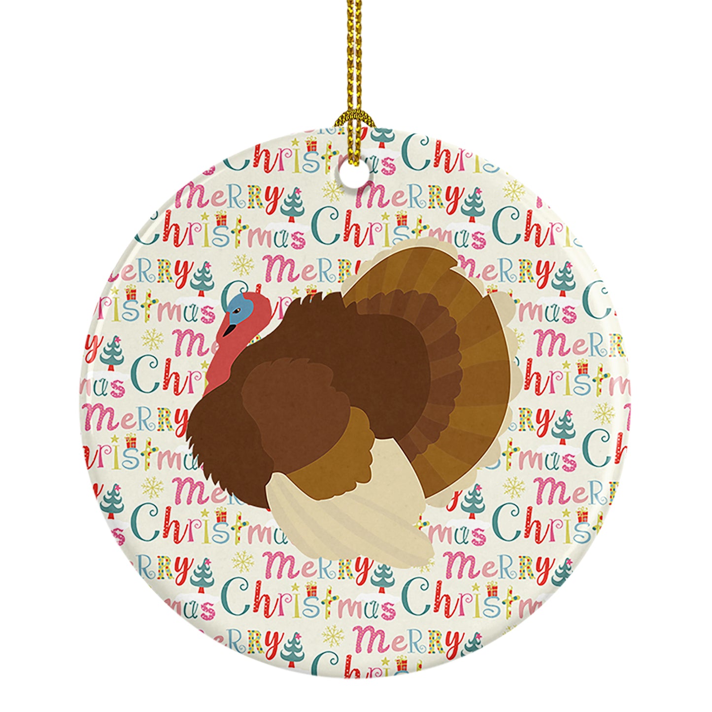 Buy this French Turkey Dindon Christmas Ceramic Ornament