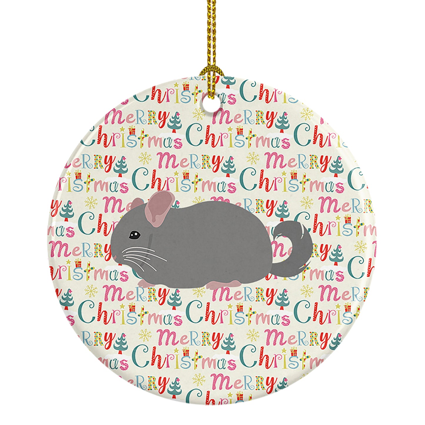 Buy this Agouti Chinchilla Christmas Ceramic Ornament