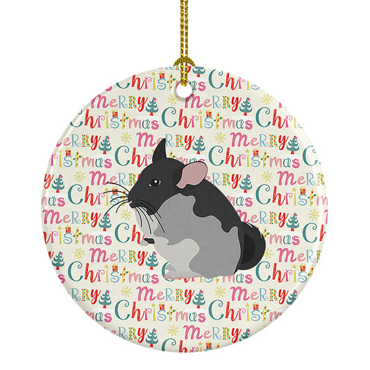 Buy this Black Velvet Chinchilla Christmas Ceramic Ornament