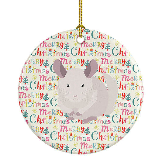 Buy this White Dominant Chinchilla Christmas Ceramic Ornament