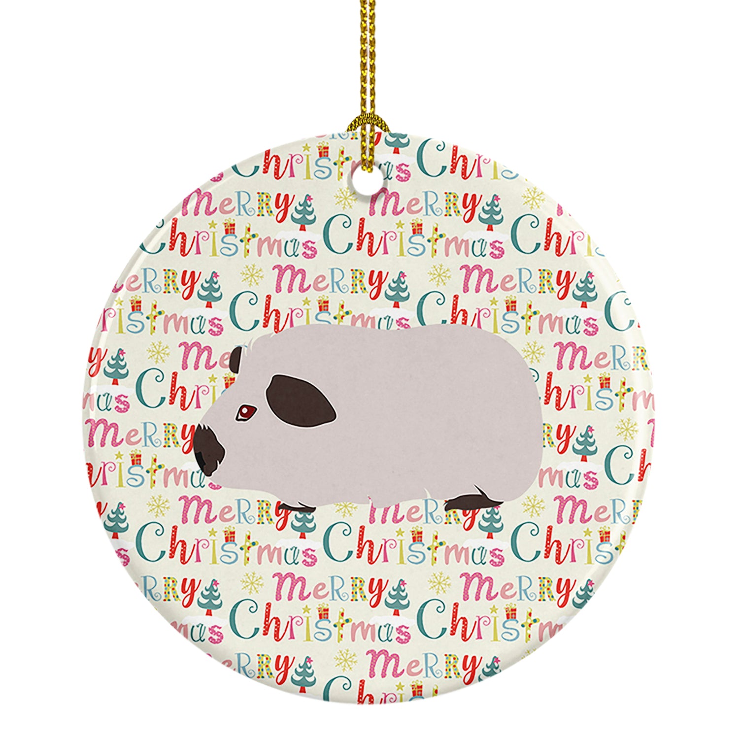 Buy this Himalayan Guinea Pig Christmas Ceramic Ornament