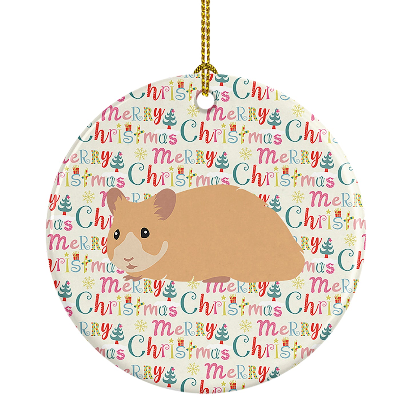 Buy this Syrian Golden Hamster Christmas Ceramic Ornament