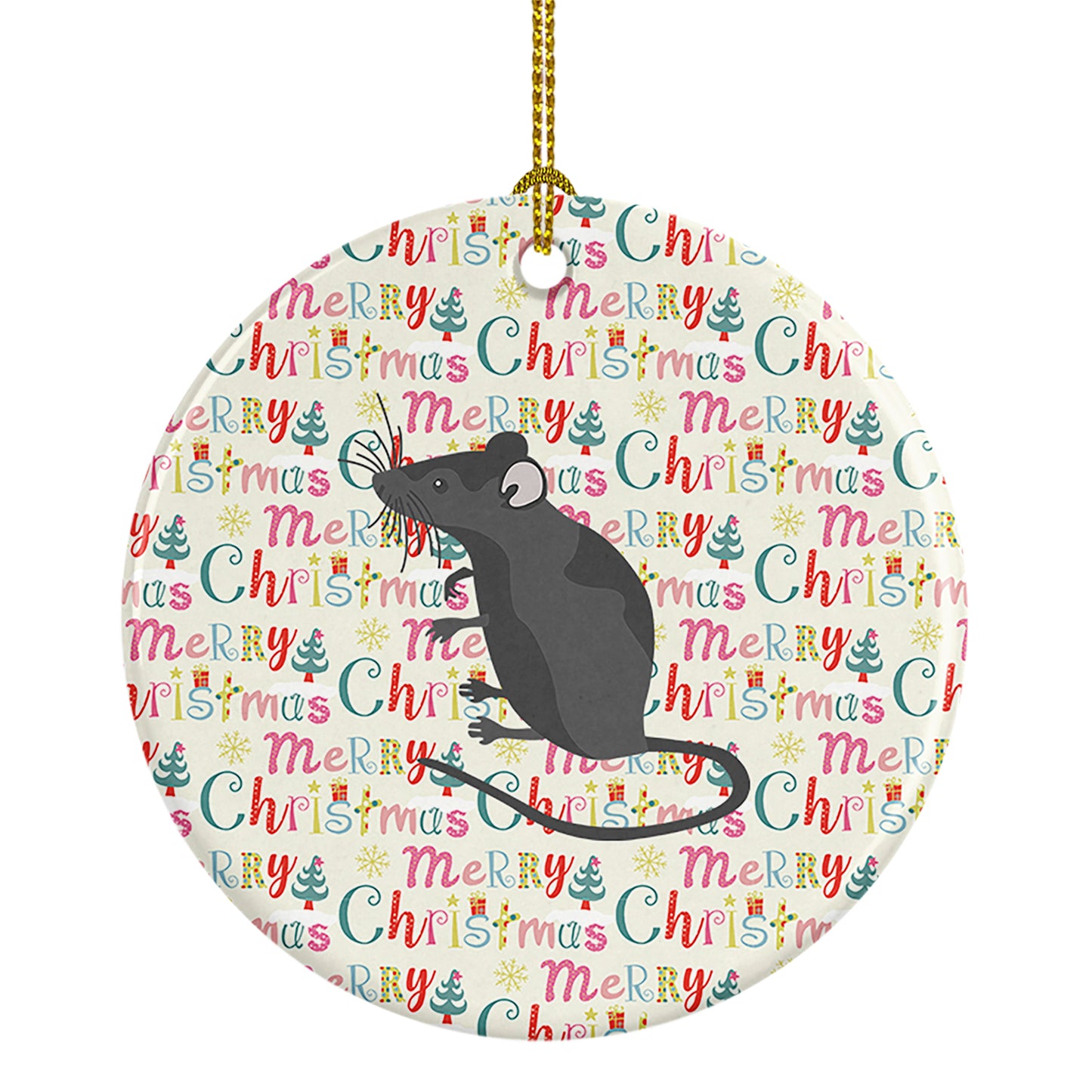Buy this Satin Mouse Christmas Ceramic Ornament