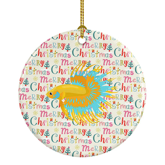 Buy this CrownTail Betta Christmas Ceramic Ornament