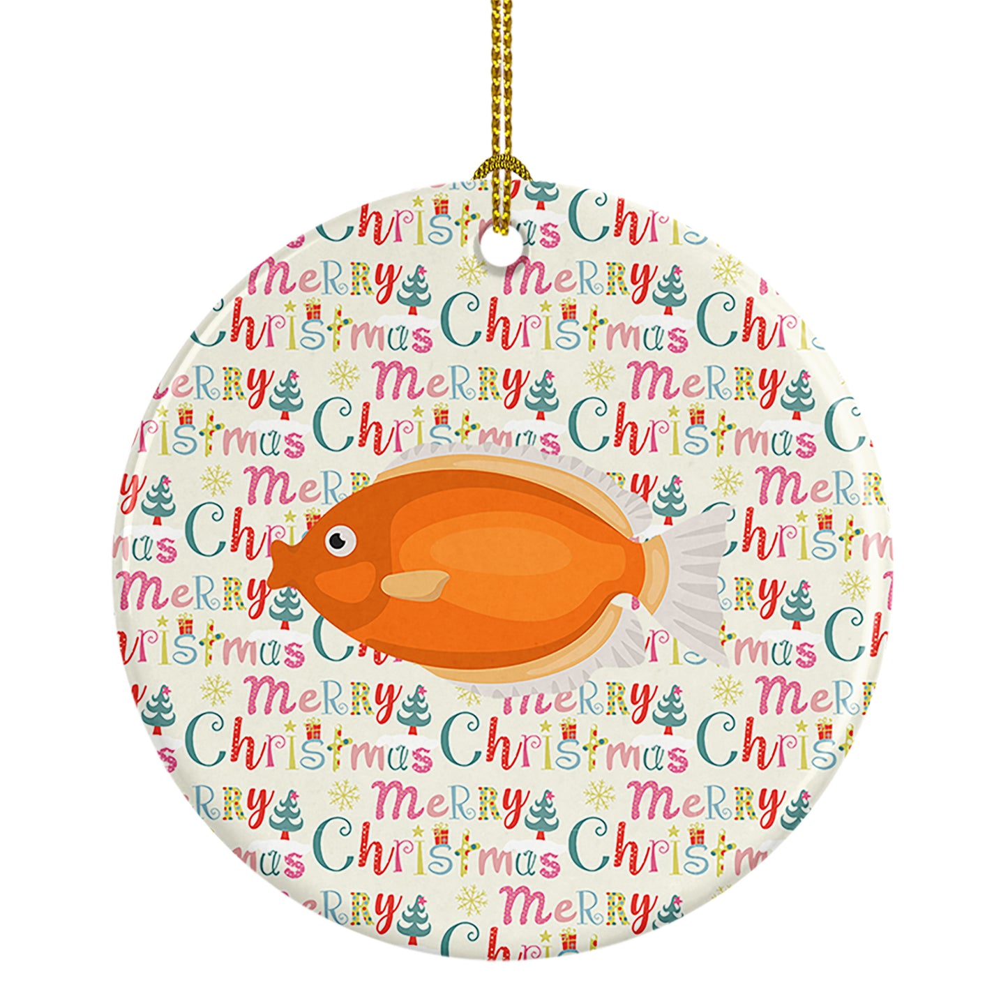 Buy this Kissing Gourami Christmas Ceramic Ornament