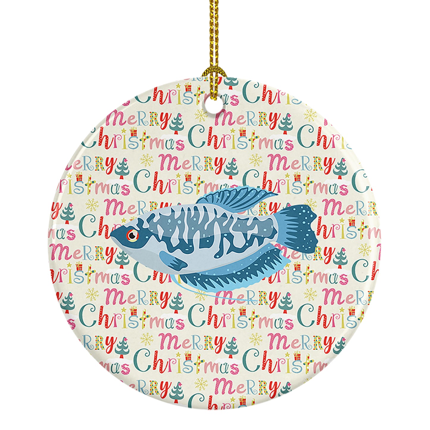 Buy this Opaline Gourami Christmas Ceramic Ornament