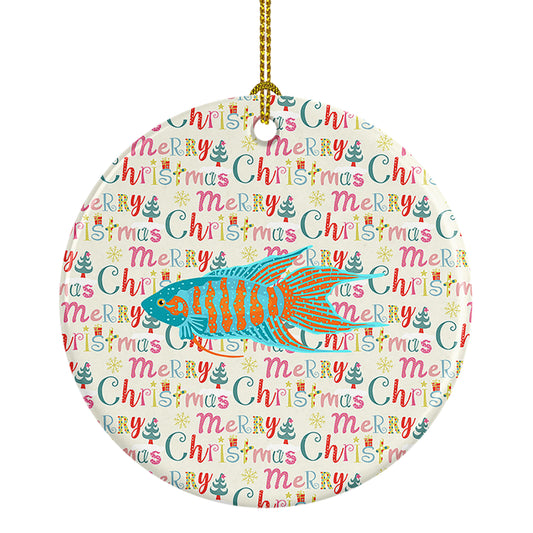 Buy this Paradise Fish Christmas Ceramic Ornament