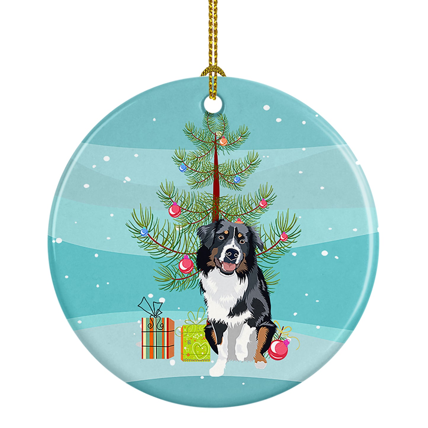 Buy this Australian Shepherd Black Tricolor #1 Christmas Ceramic Ornament