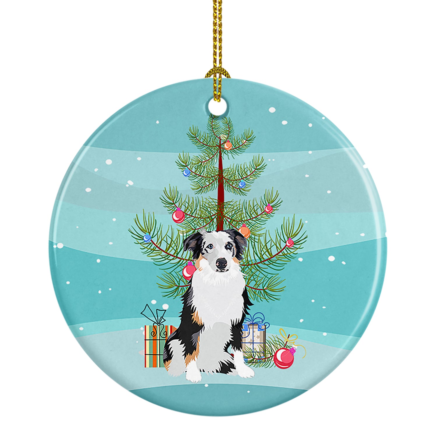 Buy this Australian Shepherd Blue Merle #1 Christmas Ceramic Ornament