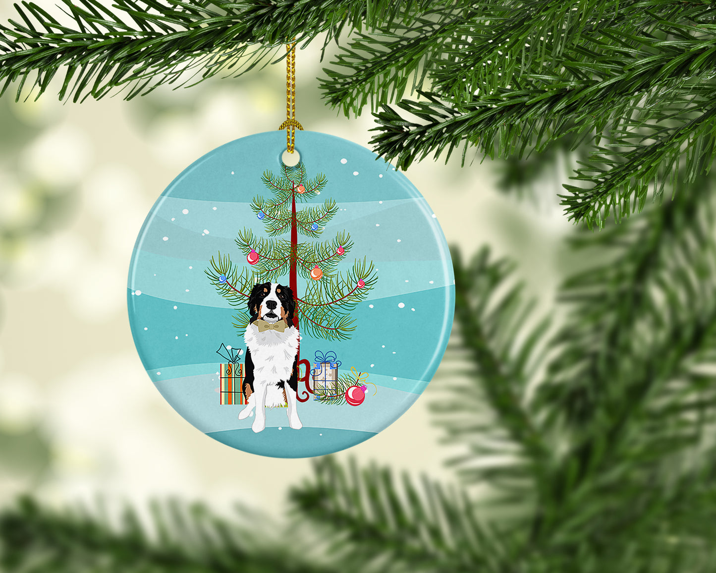 Bernese Mountain Dog #2 Christmas Ceramic Ornament