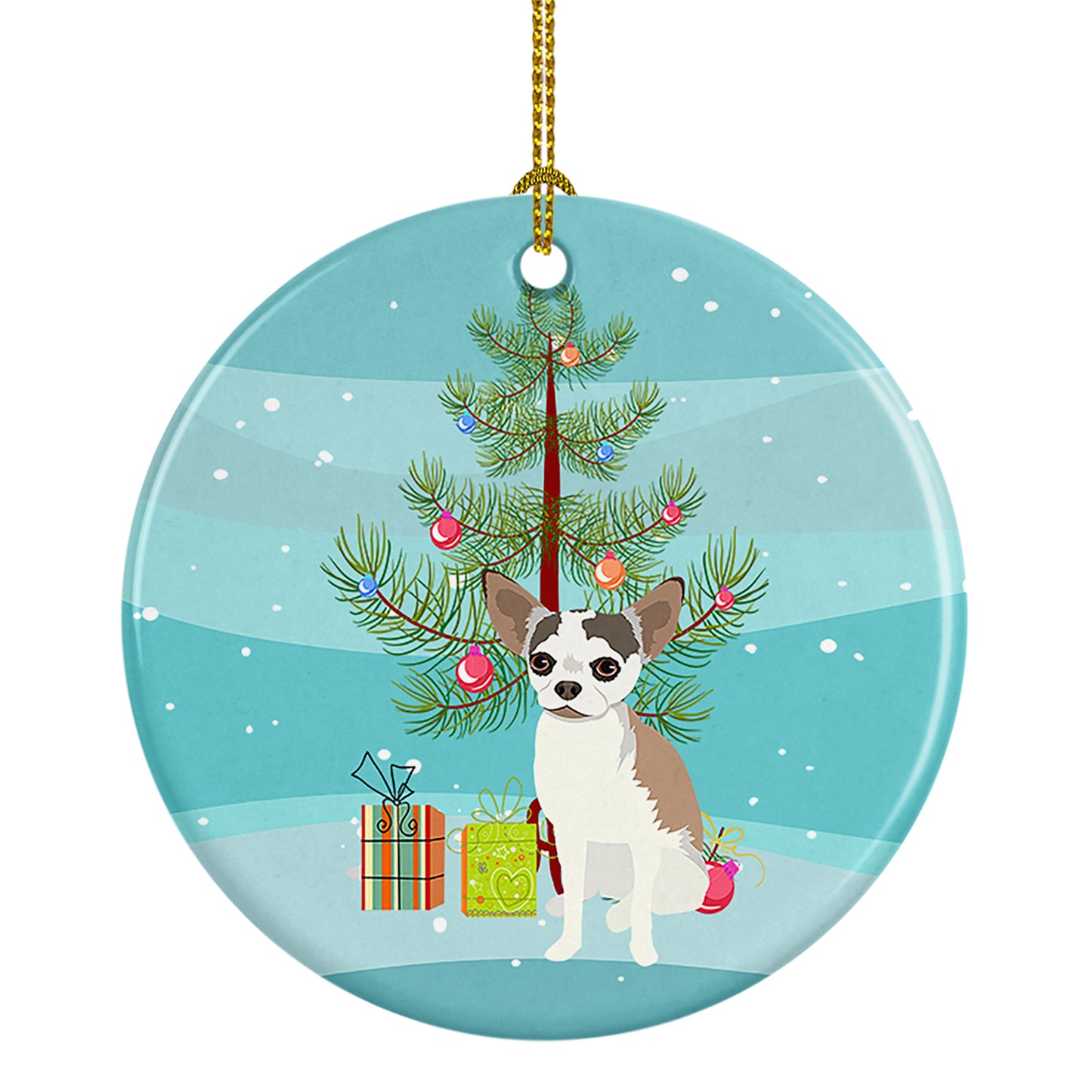 Buy this Chihuahua Merle Christmas Ceramic Ornament