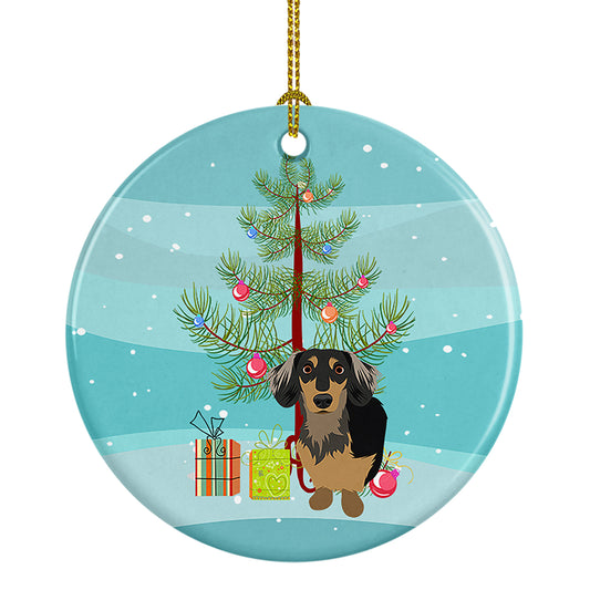 Buy this Dachshund Black and Tan #4 Christmas Ceramic Ornament