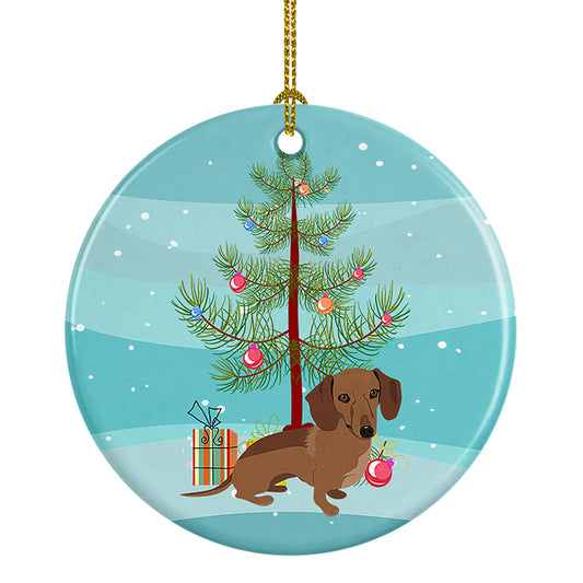 Buy this Dachshund Chocolate Christmas Ceramic Ornament