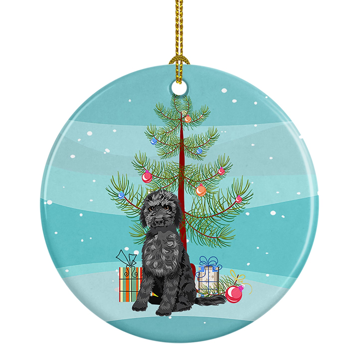 Buy this Doodle Black #2 Christmas Ceramic Ornament