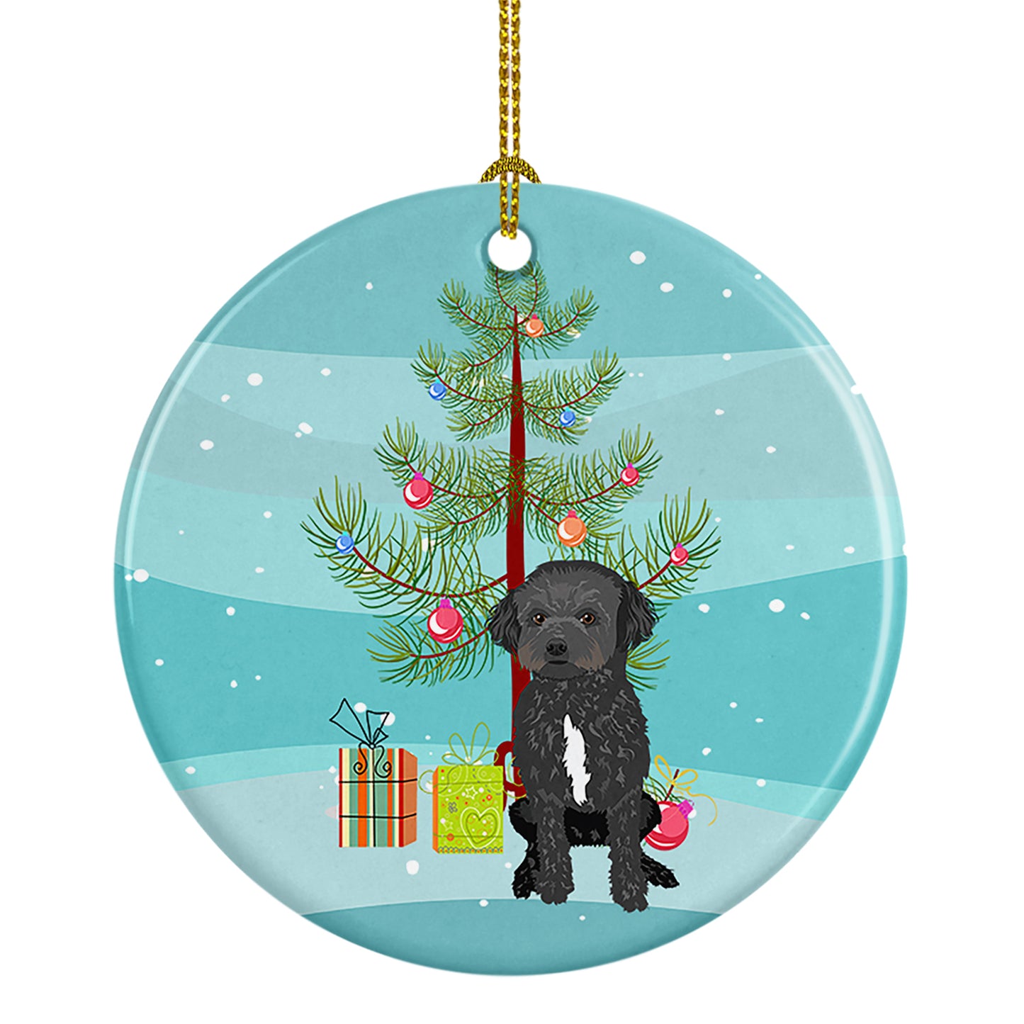 Buy this Doodle Black and White #1 Christmas Ceramic Ornament