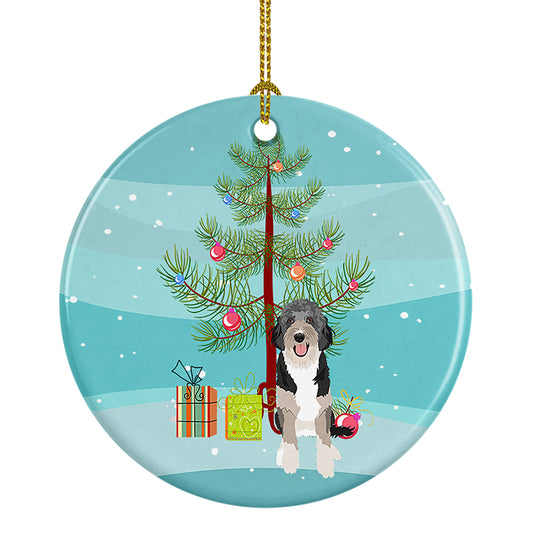 Buy this Doodle Black Tricolor #1 Christmas Ceramic Ornament