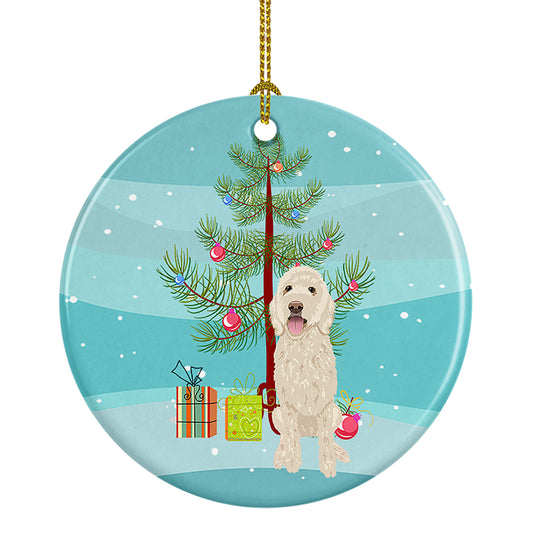 Buy this Doodle Cream #5 Christmas Ceramic Ornament