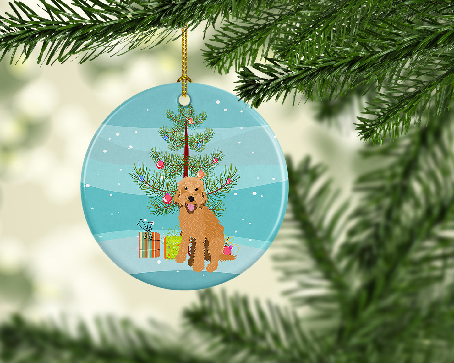 Doodle Liver #4 Christmas Ceramic Ornament