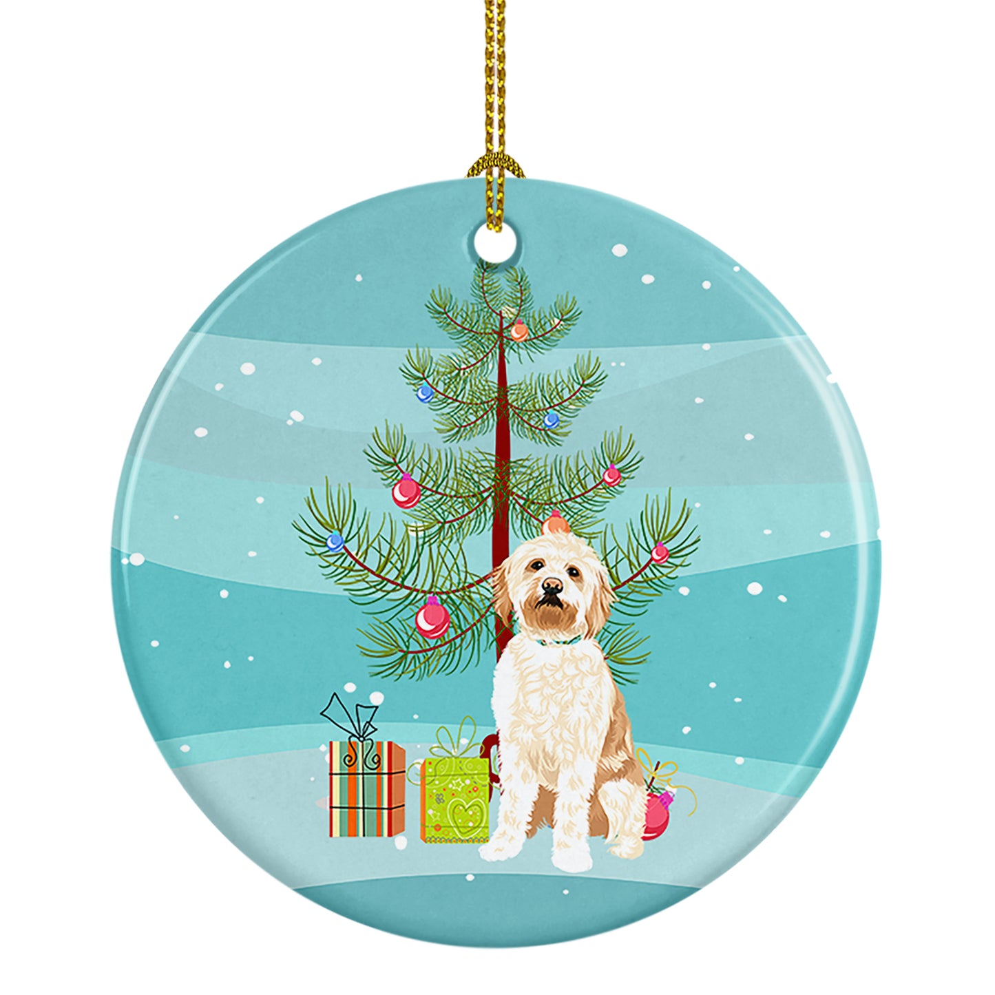 Buy this Doodle Red #2 Christmas Ceramic Ornament