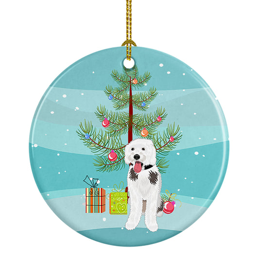 Buy this Doodle Silver and White #2 Christmas Ceramic Ornament