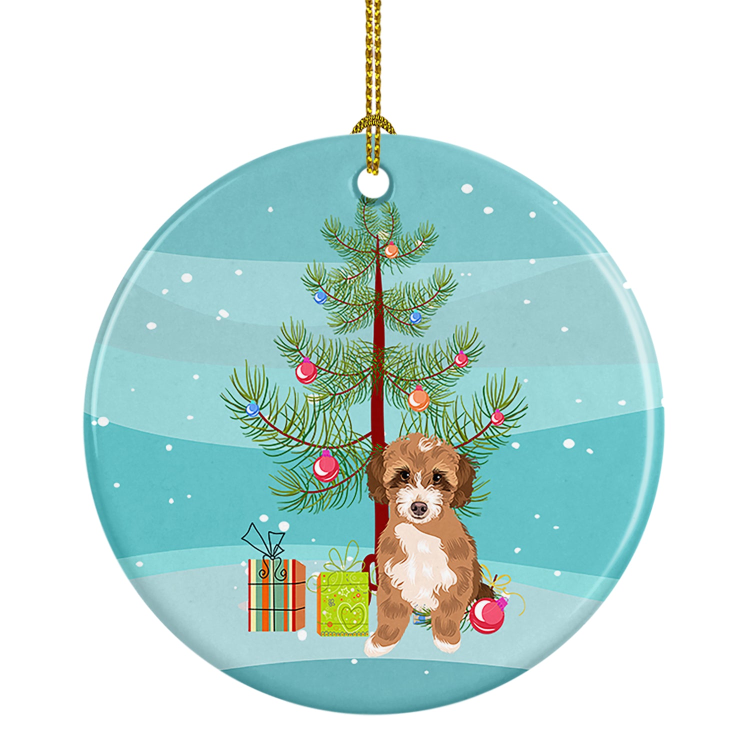 Buy this Doodle Tricolor #2 Christmas Ceramic Ornament
