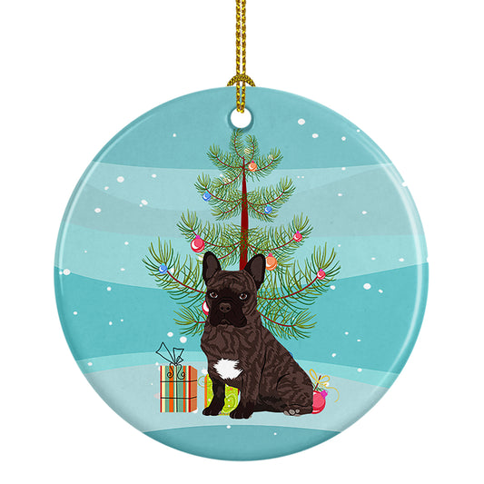 Buy this French Bulldog Brindle #1 Christmas Ceramic Ornament