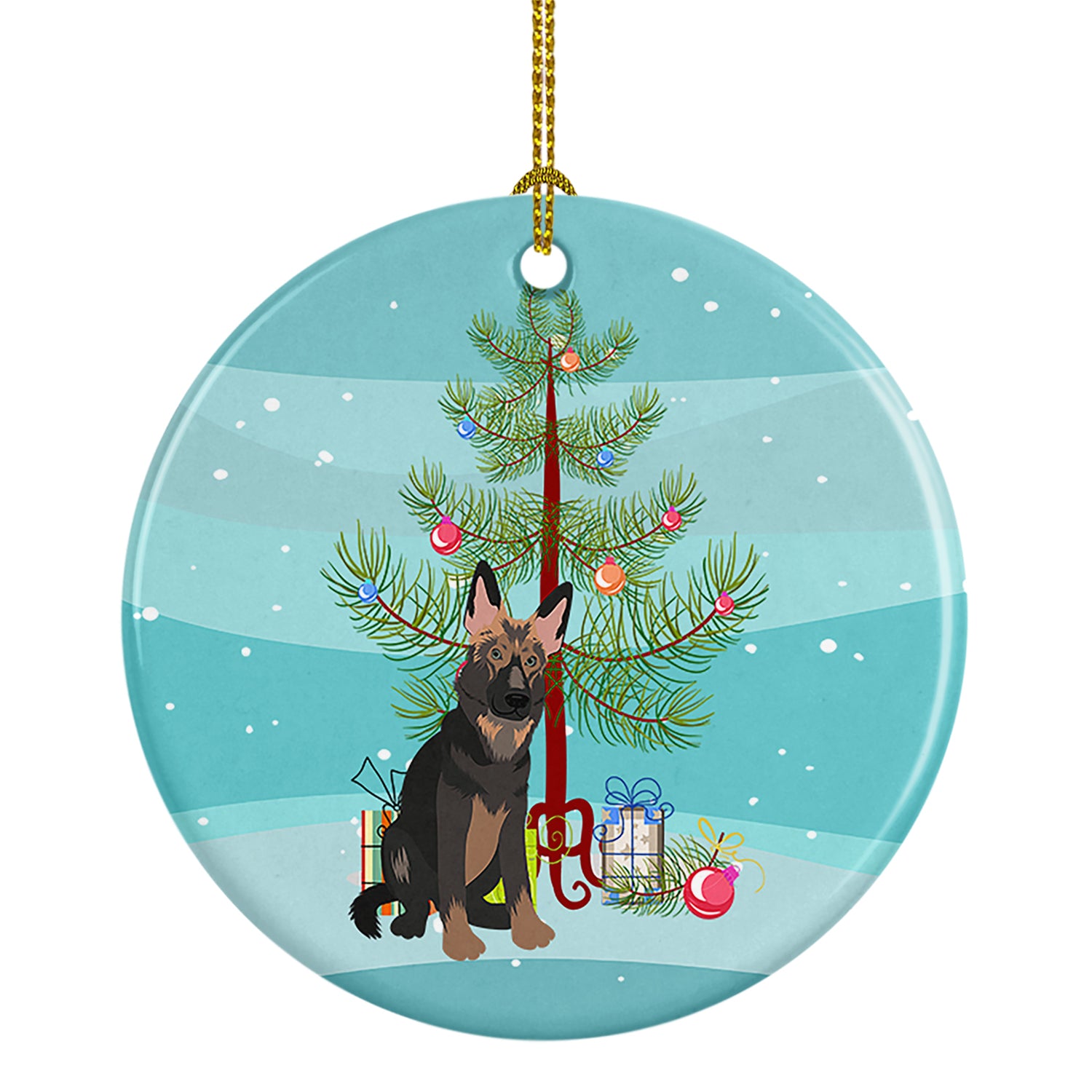 Buy this German Shepherd Puppy Christmas Ceramic Ornament