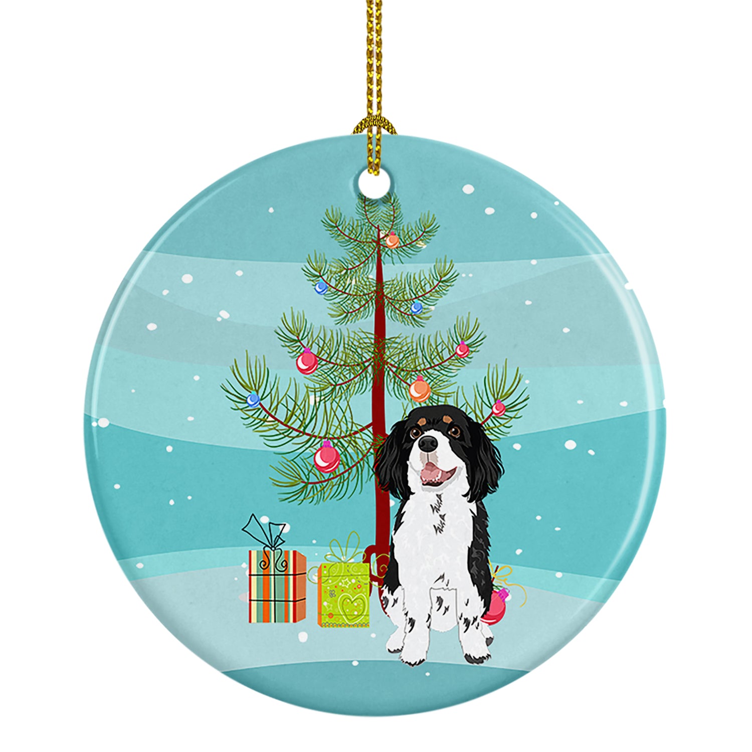 Buy this Cavalier King Charles Spaniel Tricolor #2 Christmas Ceramic Ornament