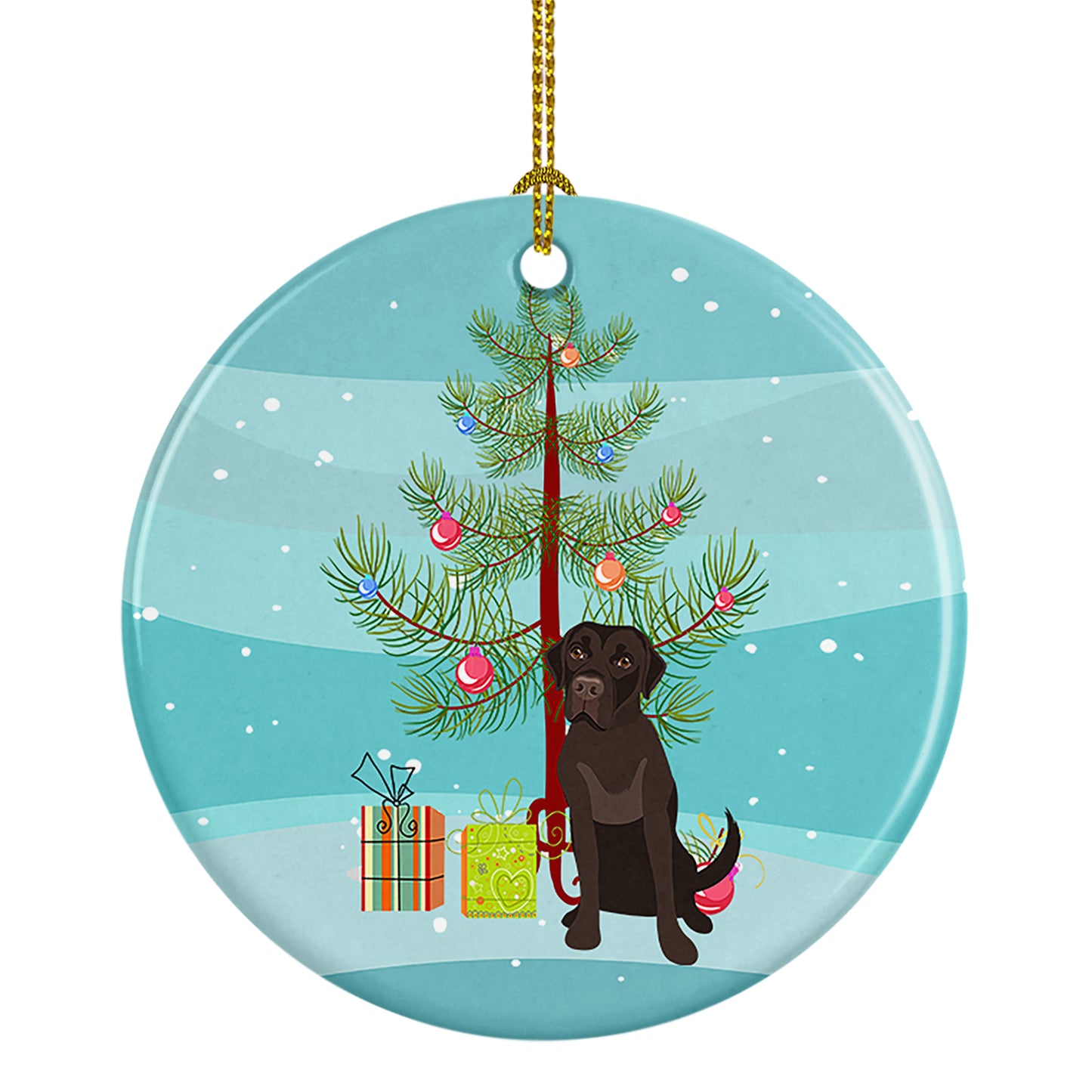Buy this Labrador Retriever Chocolate #1 Christmas Ceramic Ornament