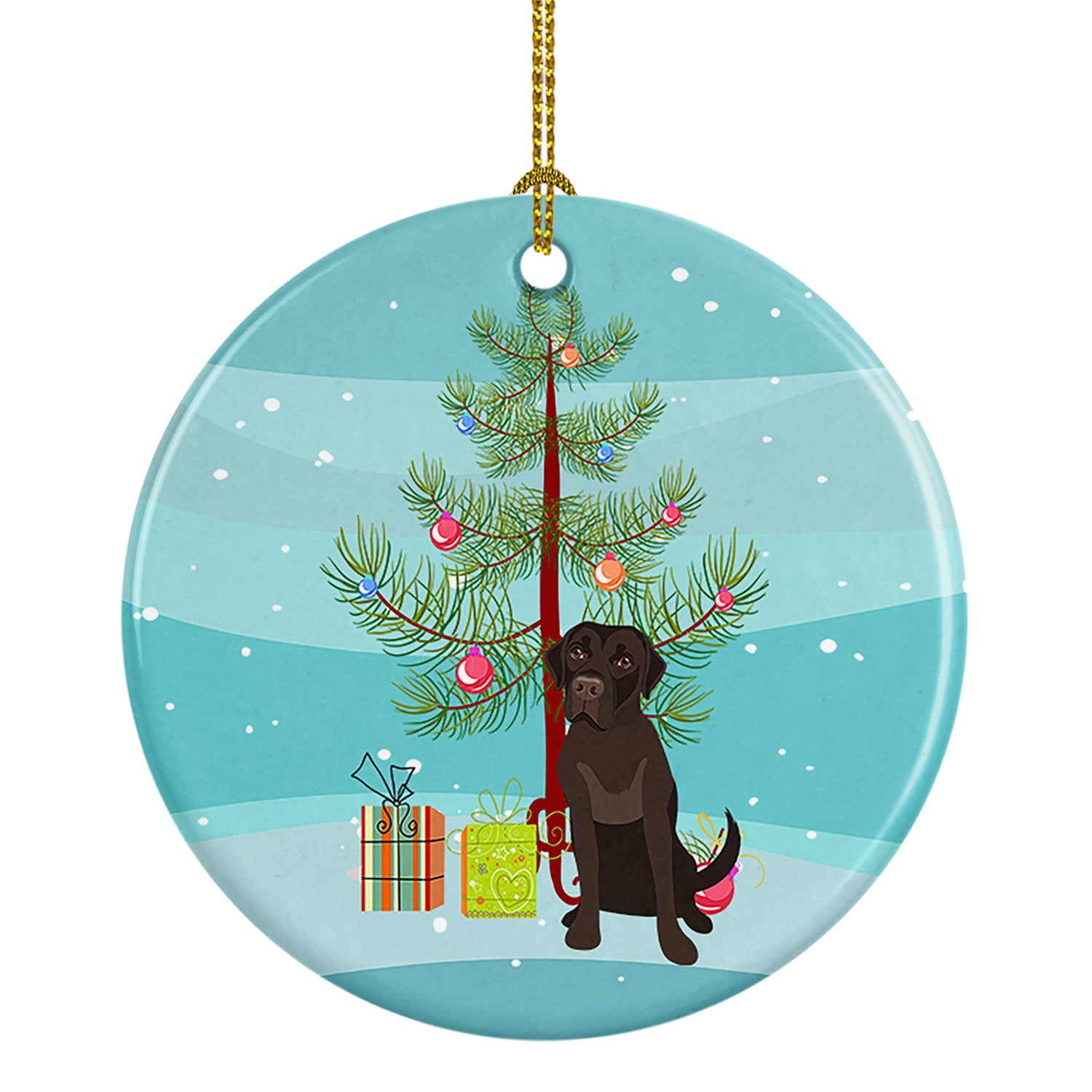Buy this Labrador Retriever Chocolate #1 Christmas Ceramic Ornament