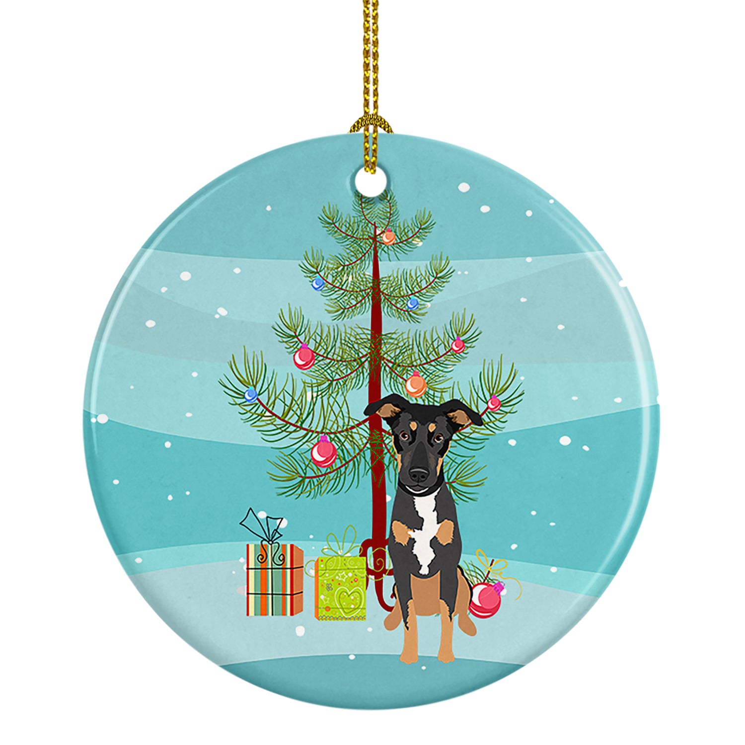 Buy this Rottweiler Black and Tan #6 Christmas Ceramic Ornament