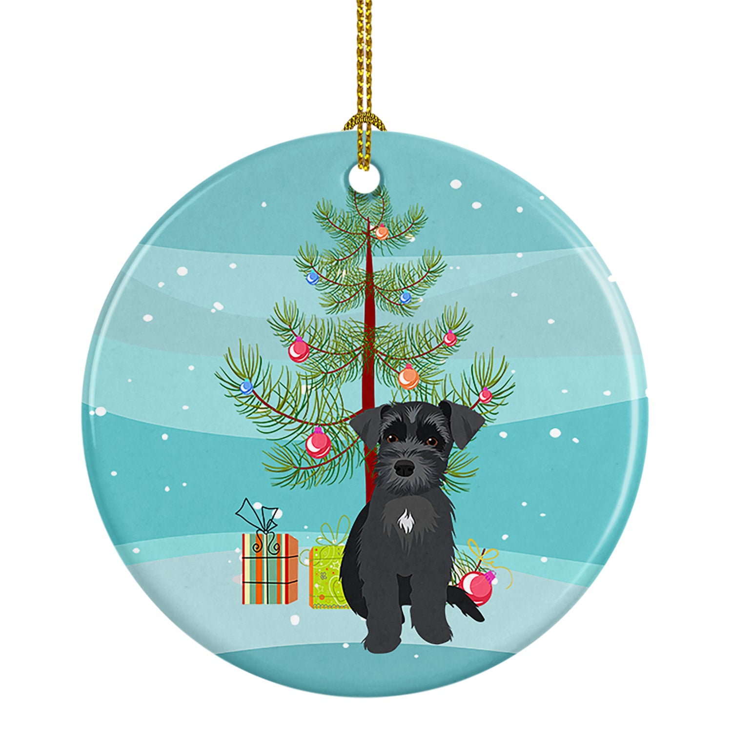 Buy this Schnauzer Black #1 Christmas Ceramic Ornament