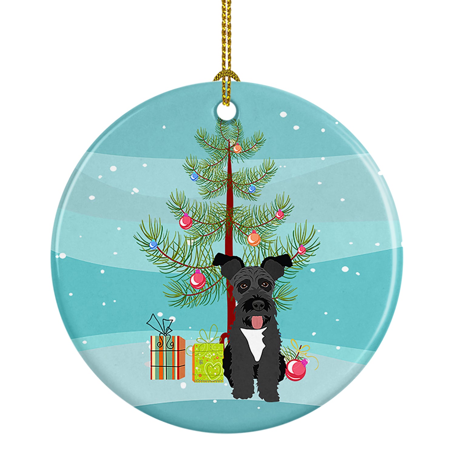 Buy this Schnauzer Black #3 Christmas Ceramic Ornament