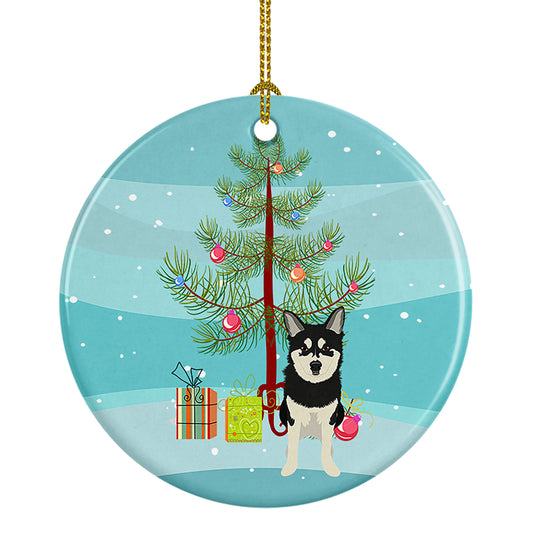 Buy this Shiba Inu Husky Mix Christmas Ceramic Ornament