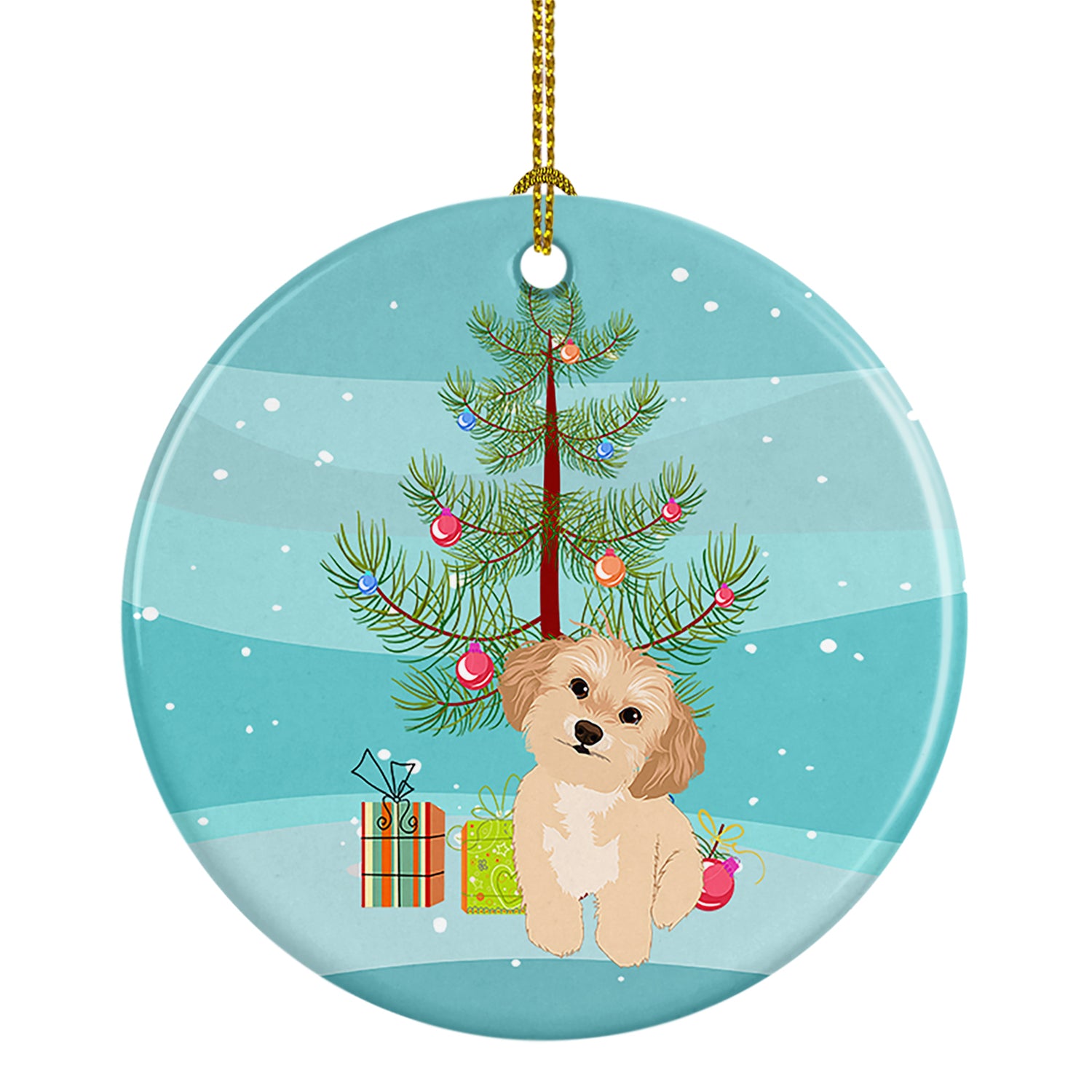 Buy this Shih-Tzu Gold #1 Christmas Ceramic Ornament