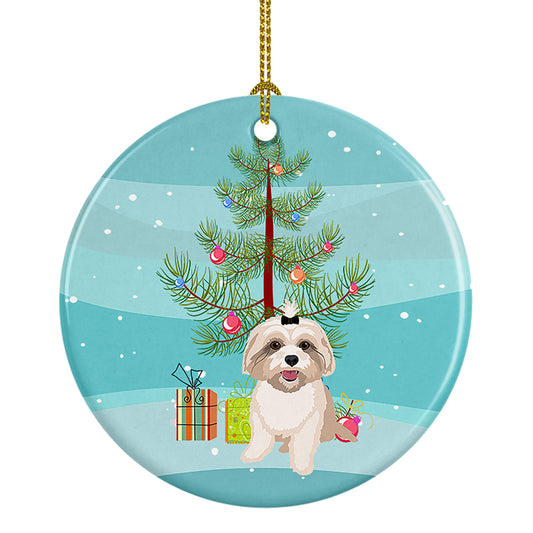 Buy this Shih-Tzu Gold #2 Christmas Ceramic Ornament
