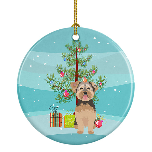 Buy this Yorkie Chocolate #2 Christmas Ceramic Ornament