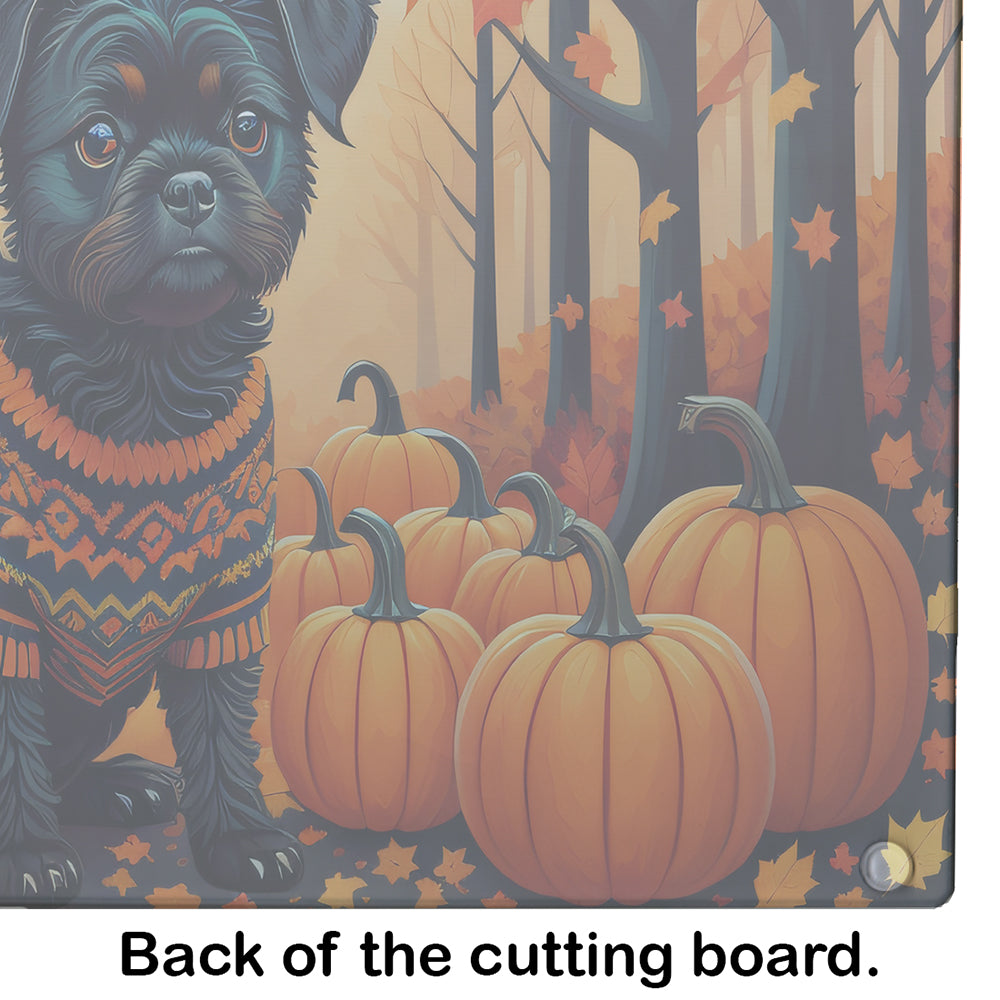 Affenpinscher Fall Glass Cutting Board