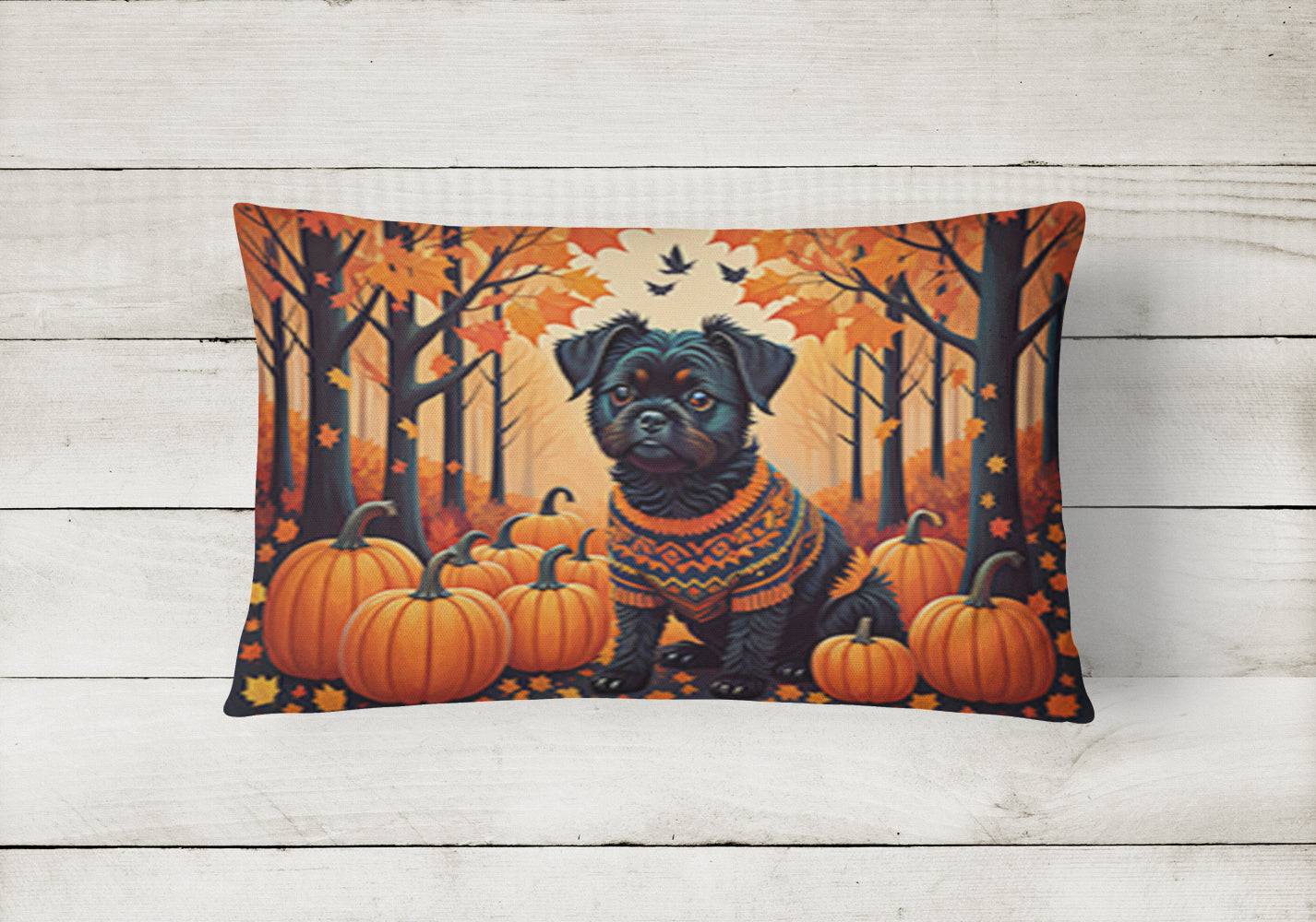 Affenpinscher Fall Throw Pillow