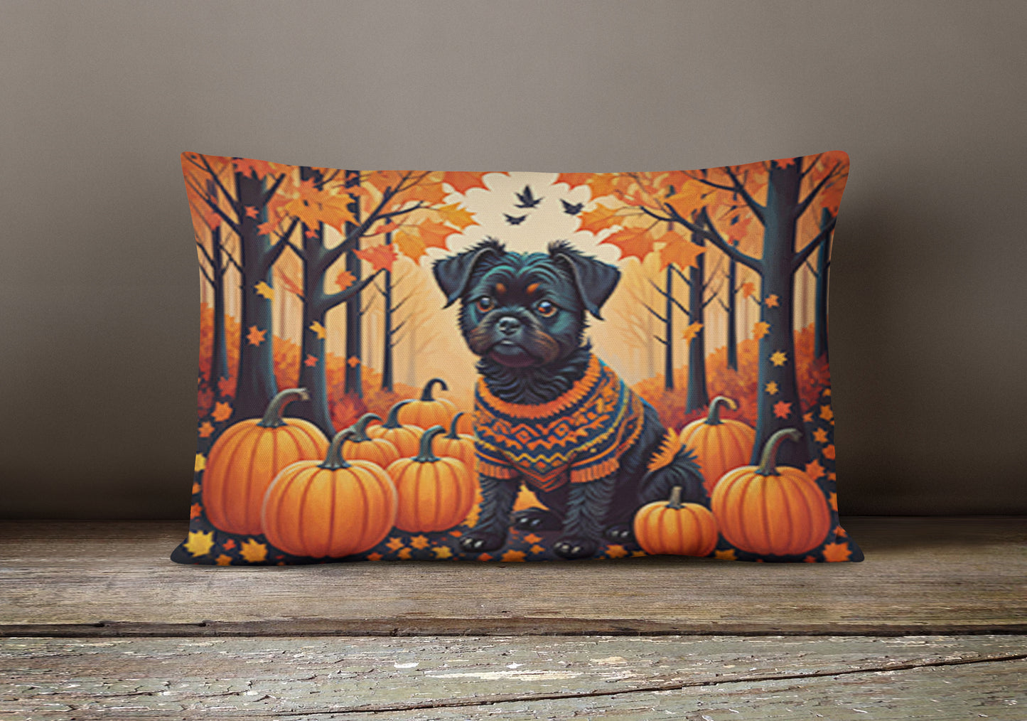 Affenpinscher Fall Throw Pillow