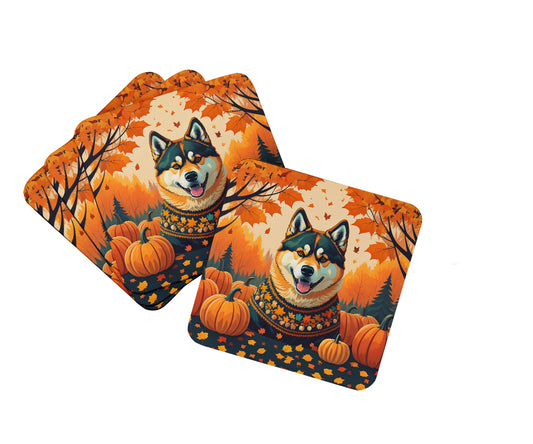 Buy this Akita Fall Foam Coasters